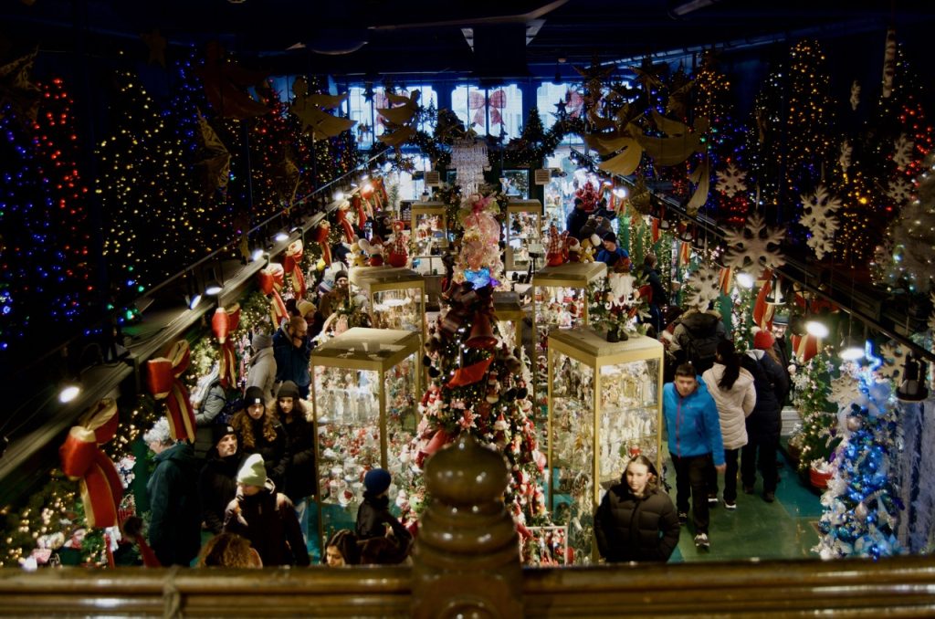 Christmas shop at Quebec City, circa December 2023